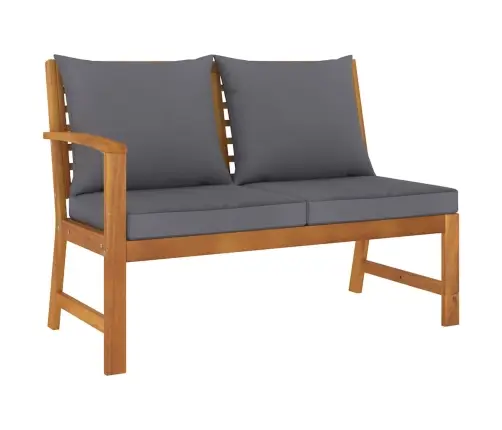 Dārza Sols, 114,5 Cm, Pelēki Spilveni, Akācijas Masīvkoks Vidaxl