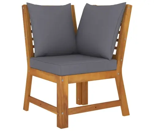 Modulinė Kampinė Sofa Su Tamsiai Pilkomis Pagalvėmis, Akacija