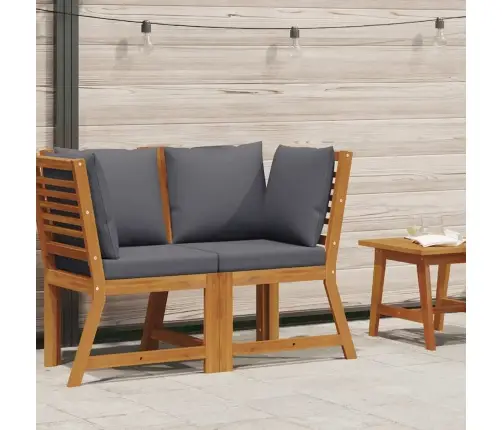 Modulinė Kampinė Sofa Su Tamsiai Pilkomis Pagalvėmis, Akacija