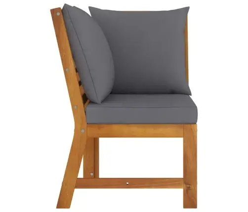 Modulinė Kampinė Sofa Su Tamsiai Pilkomis Pagalvėmis, Akacija