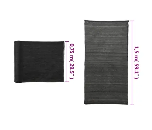 Norobežojošais Tīkls, Hdpe, 1,5X50 M, Melns, 150 G/M² Vidaxl