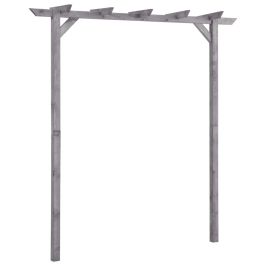 Sodo Pergolė, Pilkos Spalvos, 200X40X205cm Impregnuota Pušis