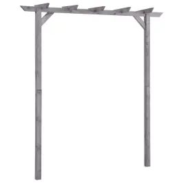 Dārza Pergola, Pelēka, 200X40X205 Cm, Impregnēts Priedes Koks Vidaxl