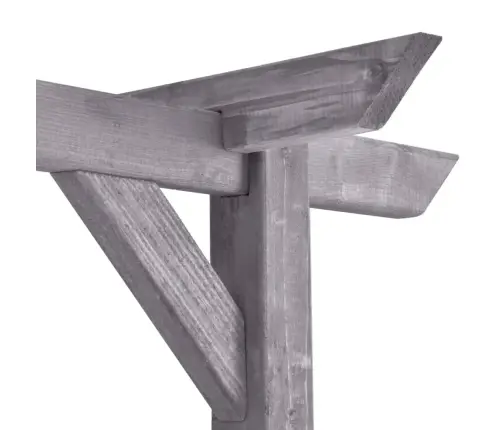 Sodo Pergolė, Pilkos Spalvos, 200X40X205cm Impregnuota Pušis