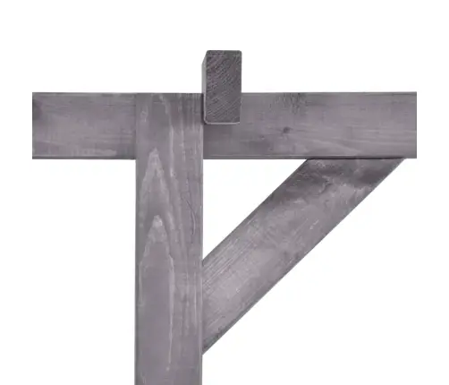Sodo Pergolė, Pilkos Spalvos, 200X40X205cm Impregnuota Pušis