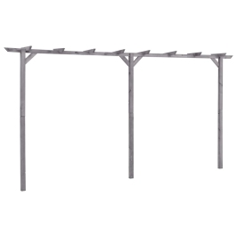Sodo Pergolė, Pilkos Spalvos, 400X40X205cm Impregnuota Pušis