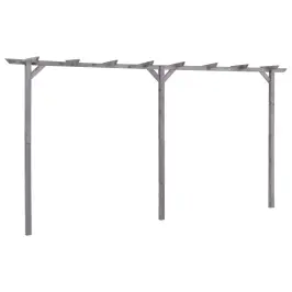 Dārza Pergola, Pelēka, 400X40X205 Cm, Impregnēts Priedes Koks Vidaxl