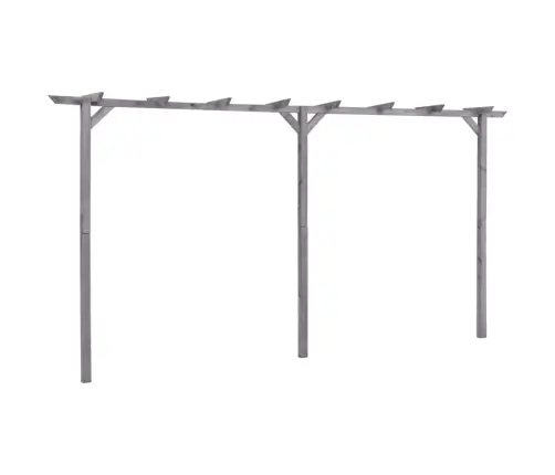 Dārza Pergola, Pelēka, 400X40X205 Cm, Impregnēts Priedes Koks Vidaxl
