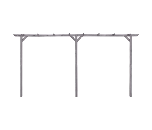 Dārza Pergola, Pelēka, 400X40X205 Cm, Impregnēts Priedes Koks Vidaxl
