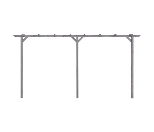 Dārza Pergola, Pelēka, 400X40X205 Cm, Impregnēts Priedes Koks Vidaxl
