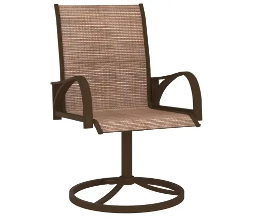 Grozāmi Dārza Krēsli, 2 Gab., Tekstilēns Un Tērauds, Brūni Vidaxl