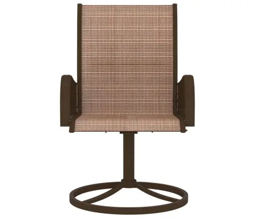 Grozāmi Dārza Krēsli, 2 Gab., Tekstilēns Un Tērauds, Brūni Vidaxl