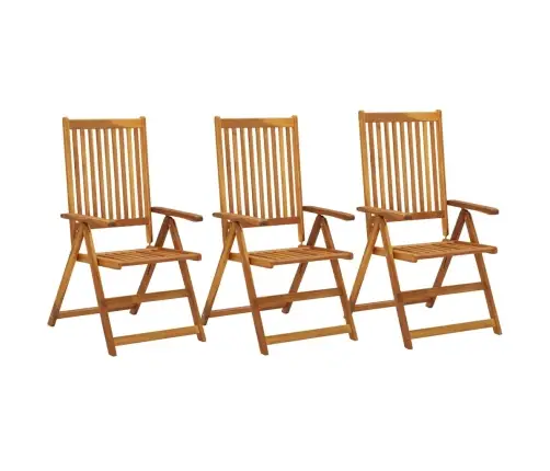 Atgāžami Dārza Krēsli, 3 Gab., Akācijas Masīvkoks Vidaxl