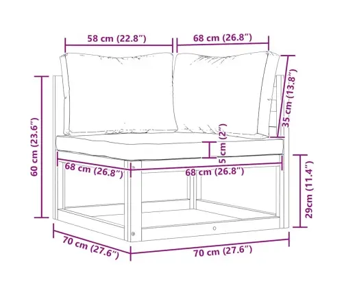 Stūra Dīvāni, 2 Gab., Tumši Pelēki Matrači Vidaxl