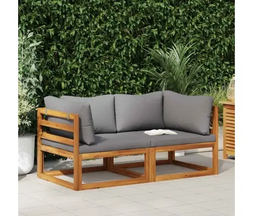 Stūra Dīvāni, 2 Gab., Tumši Pelēki Matrači Vidaxl