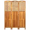 3-Paneļu Istabas Aizslietnis, 121X2X170 Cm, Akācijas Masīvkoks Vidaxl