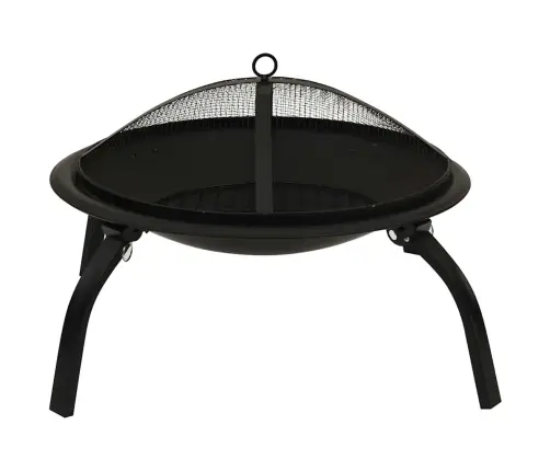 Ugunskura Vieta, Grils Ar Kruķi, 56X56X49 Cm, Tērauds  Vidaxl