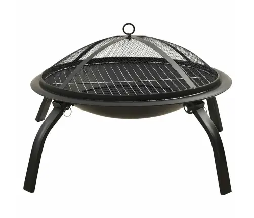 Ugunskura Vieta, Grils Ar Kruķi, 56X56X49 Cm, Tērauds  Vidaxl