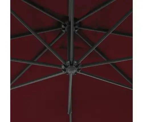 Gembinis Sodo Skėtis Su Plieniniu Stulpu, Vyno, 250X250Cm