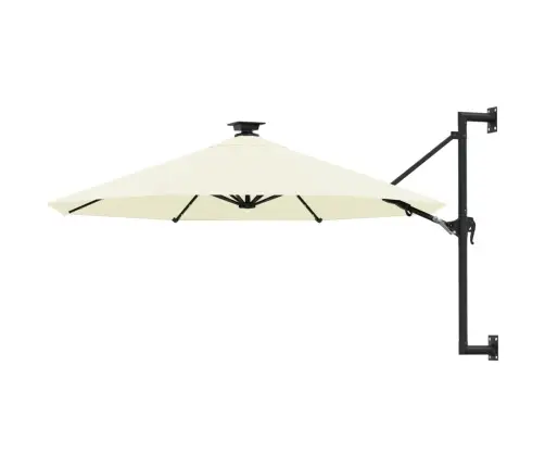 Saulessargs Ar Metāla Kātu Un Led, Smilšu Krāsā, 300 Cm Vidaxl