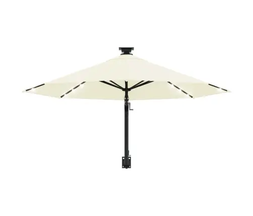 Saulessargs Ar Metāla Kātu Un Led, Smilšu Krāsā, 300 Cm Vidaxl