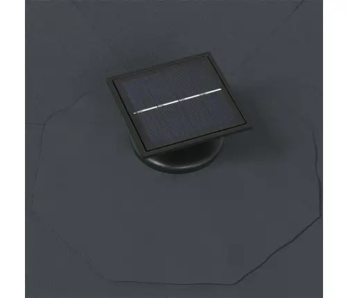 Saulessargs Ar Metāla Kātu Un Led, Antracītpelēks, 300 Cm Vidaxl