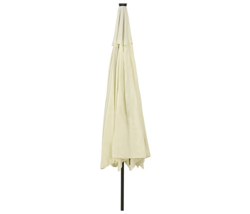 Ombrellone Da Giardino Con Luci Led 400 Cm Sabbia Vidaxl