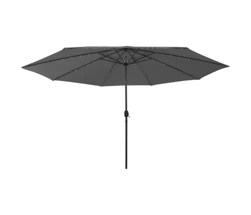Sodo Skėtis Nuo Saulės Su Led Lemputėmis, Antracito, 400Cm