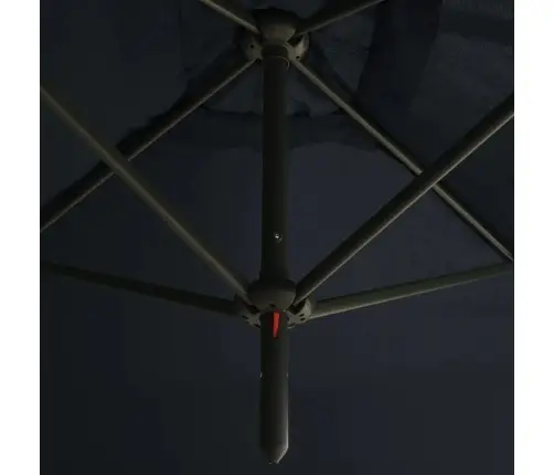 Dubultais Saulessargs Ar Tērauda Kātu, 600X300 Cm, Pelēks Vidaxl