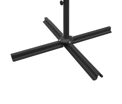 Dubultais Saulessargs Ar Tērauda Kātu, 600X300 Cm, Pelēks Vidaxl