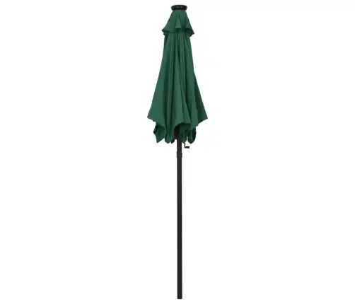 Saulessargs Ar Led Gaismām, Zaļš, 200X211 Cm, Alumīnijs Vidaxl