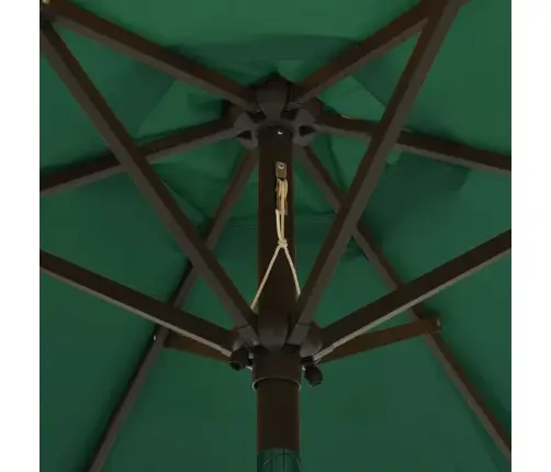 Saulessargs Ar Led Gaismām, Zaļš, 200X211 Cm, Alumīnijs Vidaxl