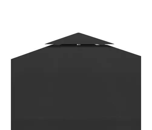 Kahekordne Varjualuse Katus 310 G/M² 3 X 3 M, Must