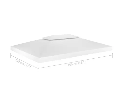 Nojumes Jumta Pārsegs, Divdaļīgs, 310 G/M², 4X3 M, Balts Vidaxl