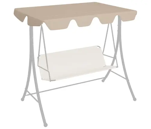 Dārza Šūpoļu Rezerves Jumtiņš, Bēšs, 188/168X145/110 Cm Vidaxl