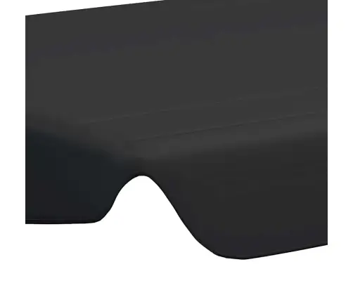 Dārza Šūpoļu Rezerves Jumtiņš, Melns, 188/168X145/110 Cm Vidaxl