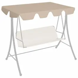 Dārza Šūpoļu Rezerves Jumtiņš, Bēšs, 150/130X105/70 Cm Vidaxl