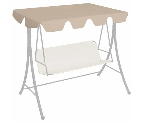 Dārza Šūpoļu Rezerves Jumtiņš, Bēšs, 150/130X105/70 Cm Vidaxl