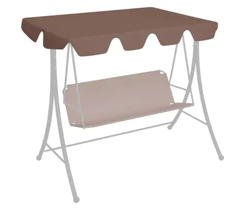 Dārza Šūpoļu Rezerves Jumtiņš, Brūns, 150/130X105/70 Cm Vidaxl