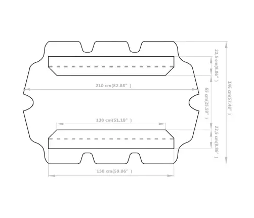 Dārza Šūpoļu Rezerves Jumtiņš, Balts, 150/130X105/70 Cm Vidaxl