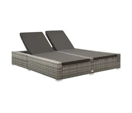 Dvivietis Saulės Gultas, Pilkos Spalvos, Poliratanas