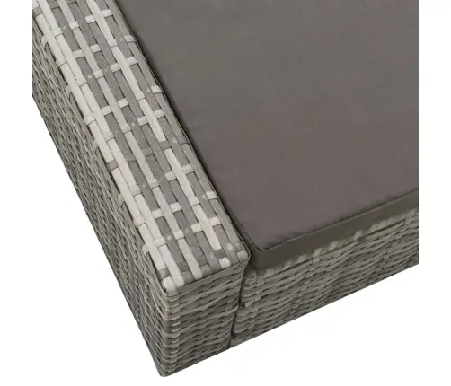 Dvivietis Saulės Gultas, Pilkos Spalvos, Poliratanas