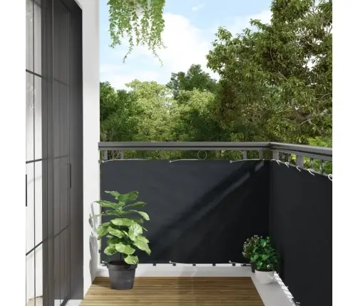 Balkono Pertvara, Antracito Spalvos, 90X300cm Oksfordo Audinys