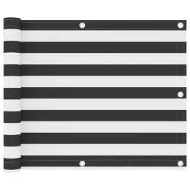 Balkona Aizslietnis, Antracītpelēks Un Balts, 75X600 Cm, Audums Vidaxl