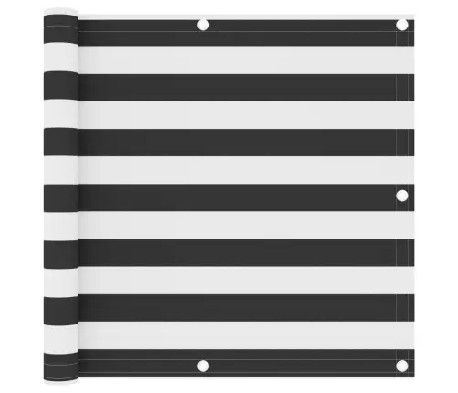 Balkona Aizslietnis, Antracītpelēks Un Balts, 90X500 Cm, Audums Vidaxl