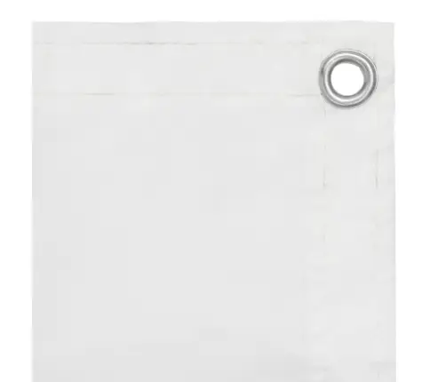 Balkona Aizslietnis, 90X600 Cm, Balts Audums Vidaxl