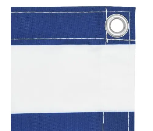 Balkona Aizslietnis, 90X300 Cm, Balts Un Zils Oksforda Audums Vidaxl