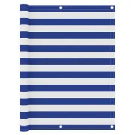 Balkona Aizslietnis, 120X300 Cm, Balts Un Zils Oksforda Audums Vidaxl