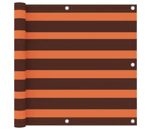 Balkona Aizslietnis, 90X600 Cm, Oranžs Un Brūns Audums Vidaxl