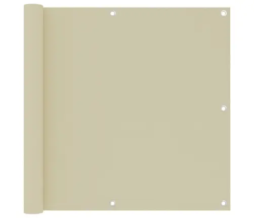 Balkona Aizslietnis, 90X300 Cm, Krēmkrāsas Audums Vidaxl